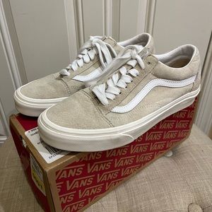 Vans old skool pig suede oatmeal size W8.5/M 7